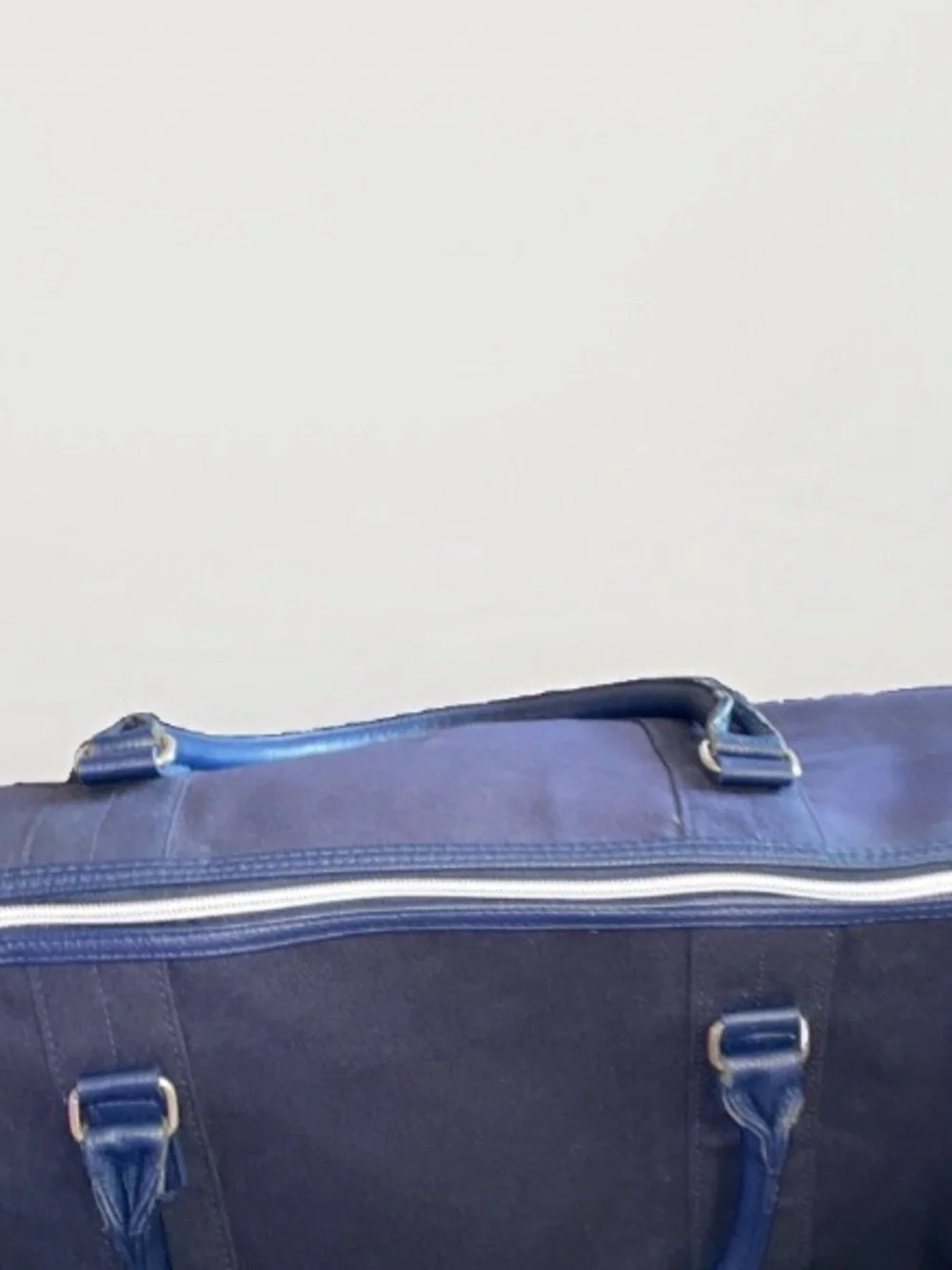 Polo Ralph Lauren-Canvas ,20”x12”x8”, Weekender Duffle Bag - Navy/Purple,GUC